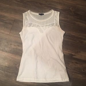 White mesh top